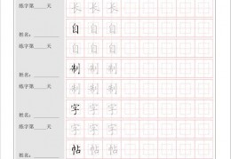 制作word练字模板下载(钢笔字帖word可打印)