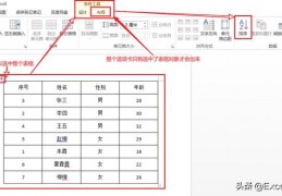 word中表格每页排序(word中表格排序)