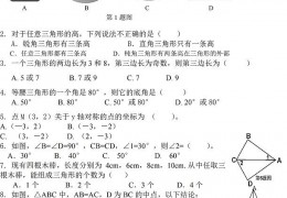 八年级数学上册期中试卷word-八年级上册语文试卷及答案